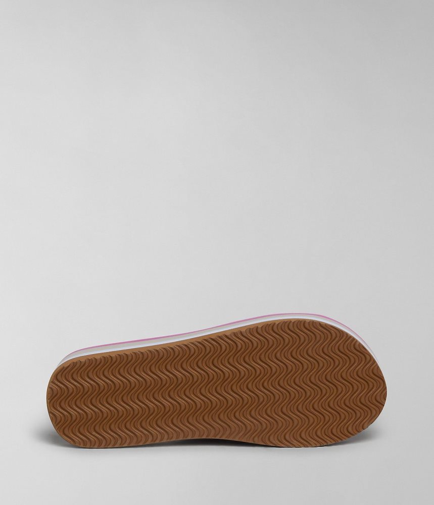 Napapijri Stick Sliders Badslippers Dames Roze | EDOBJIT-02