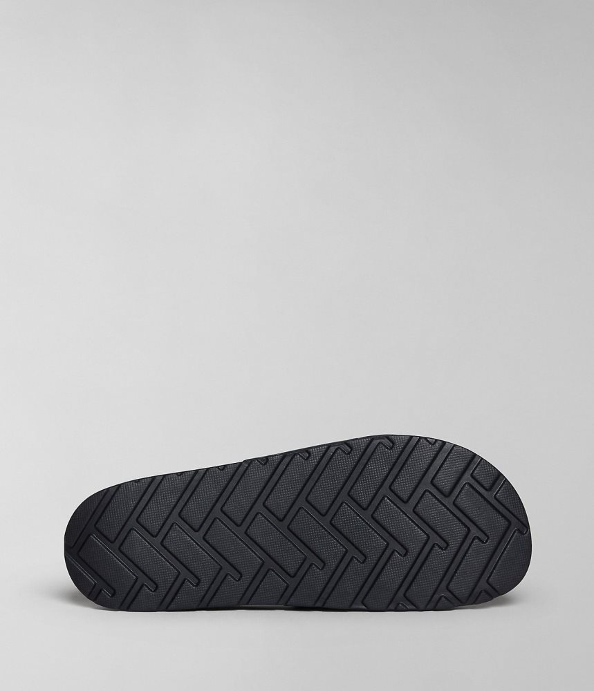 Napapijri Stream Sliders Badslippers Heren Donkerblauw | FYMGOUB-79