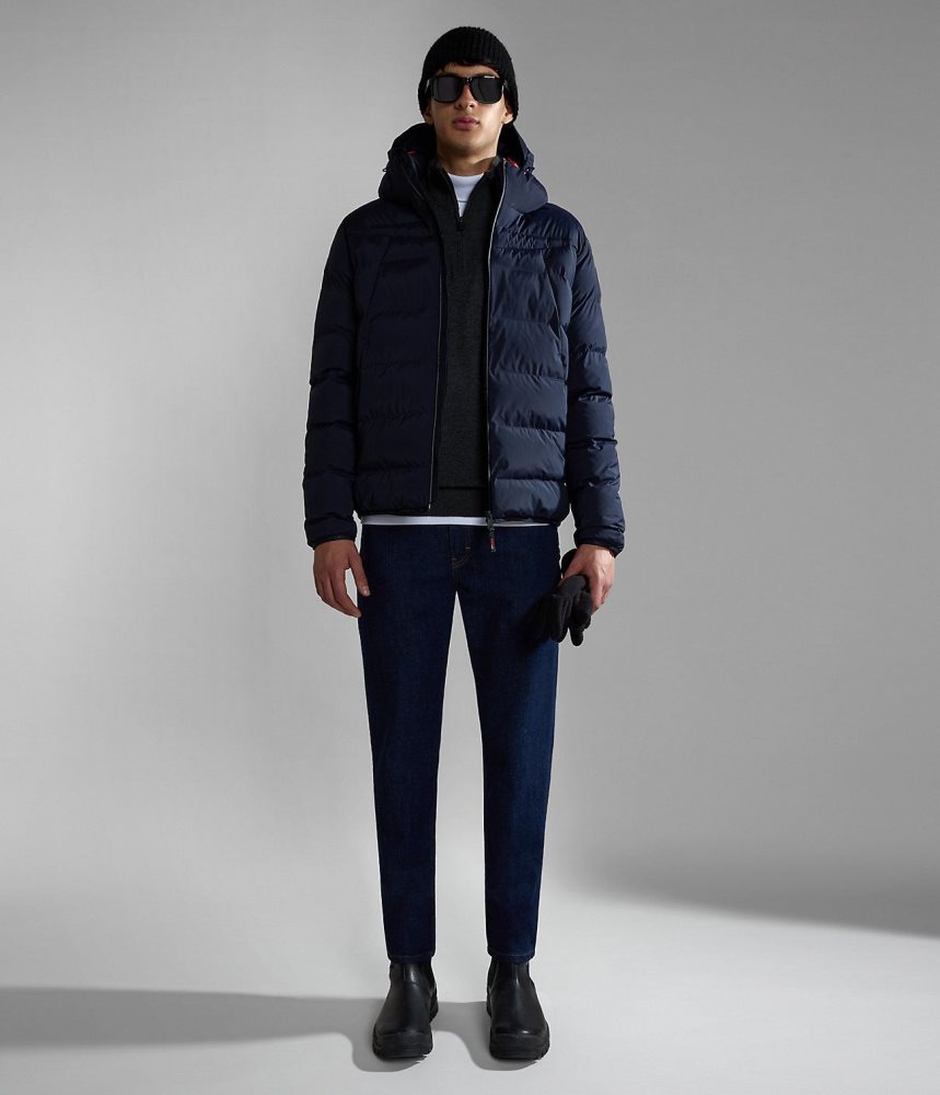 Napapijri Thermo Puffer Jacket Puffer Jas Heren Donkerblauw | VPWEKIX-03