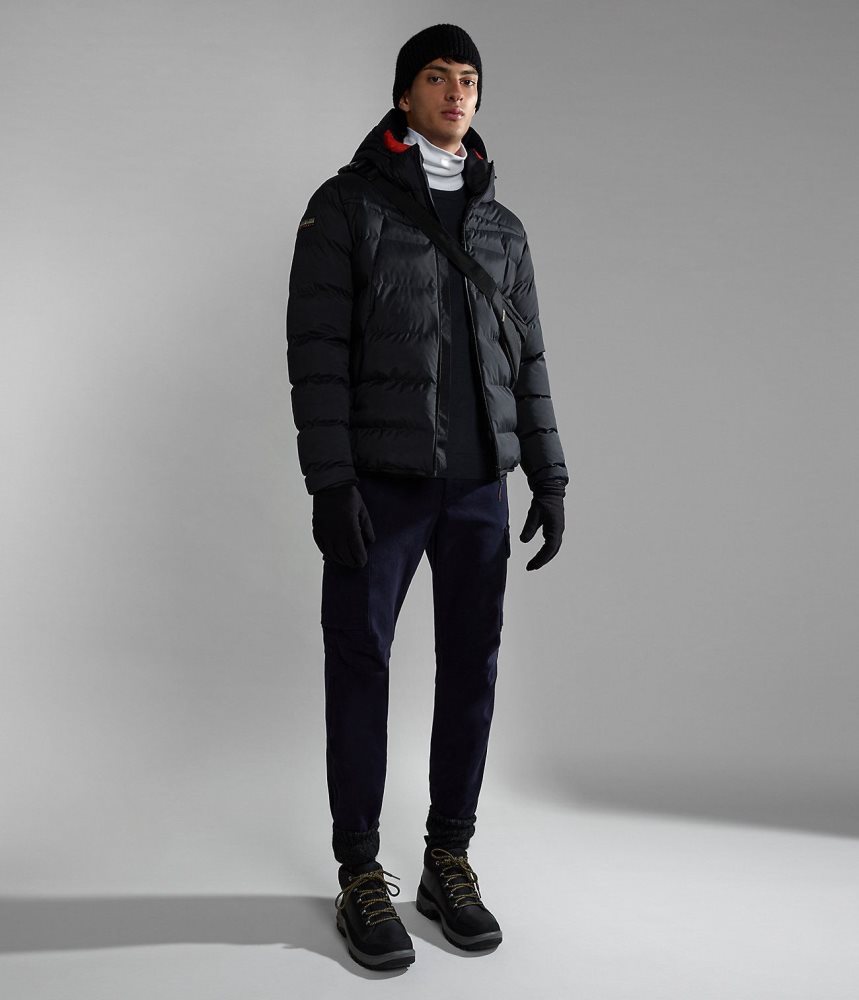 Napapijri Thermo Puffer Jacket Puffer Jas Heren Zwart | PMNCEKU-53
