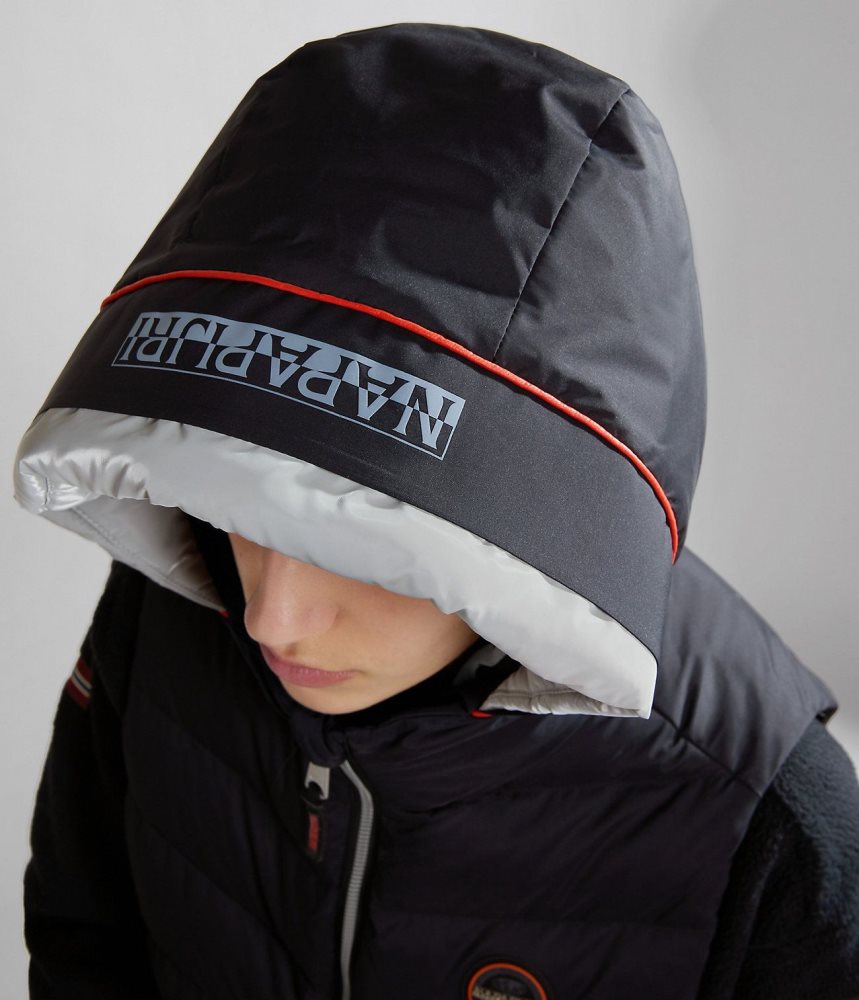 Napapijri Thermo Puffer Vest Puffer Jas Dames Zwart | ZMQOFSE-47