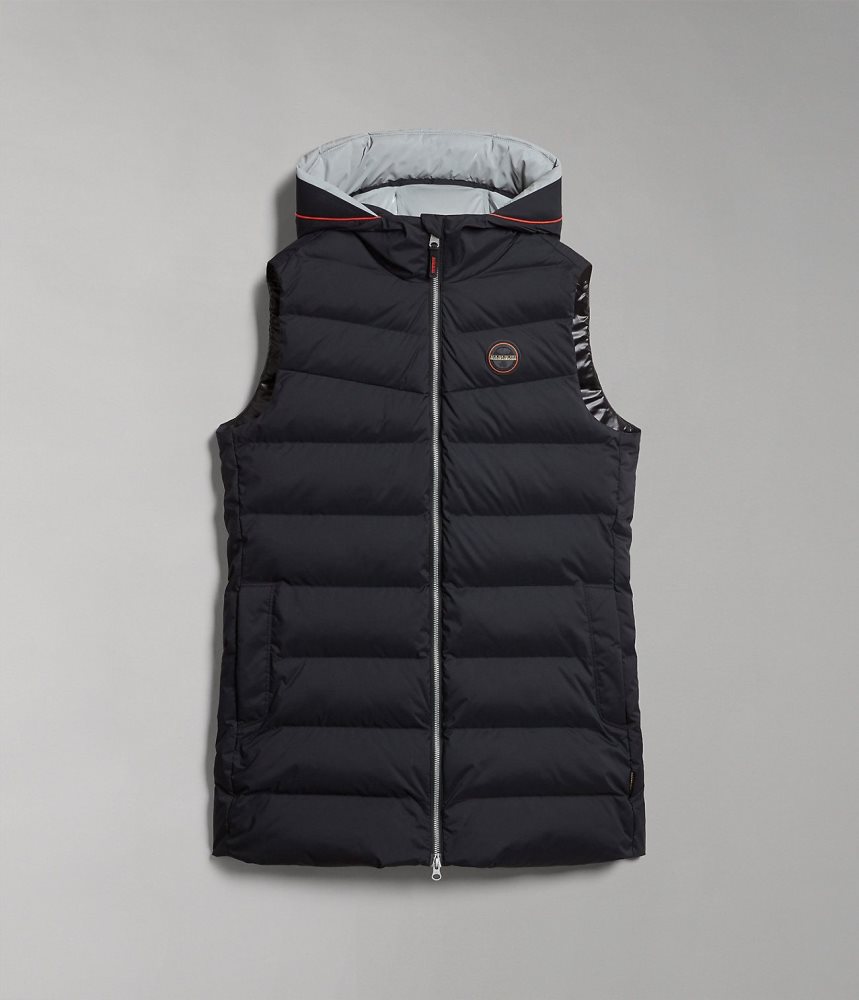 Napapijri Thermo Puffer Vest Puffer Jas Dames Zwart | ZMQOFSE-47