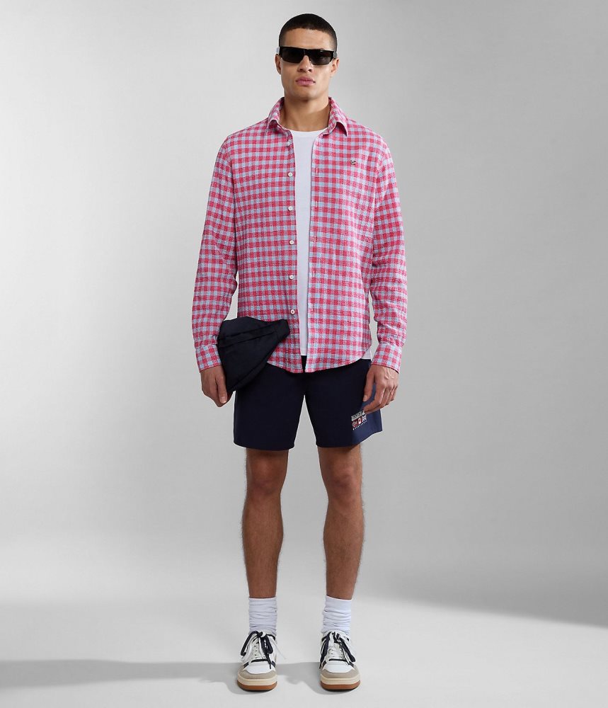 Napapijri Tulita Long Sleeve Shirt Overhemd Heren Multicolour | ZINTGBQ-03