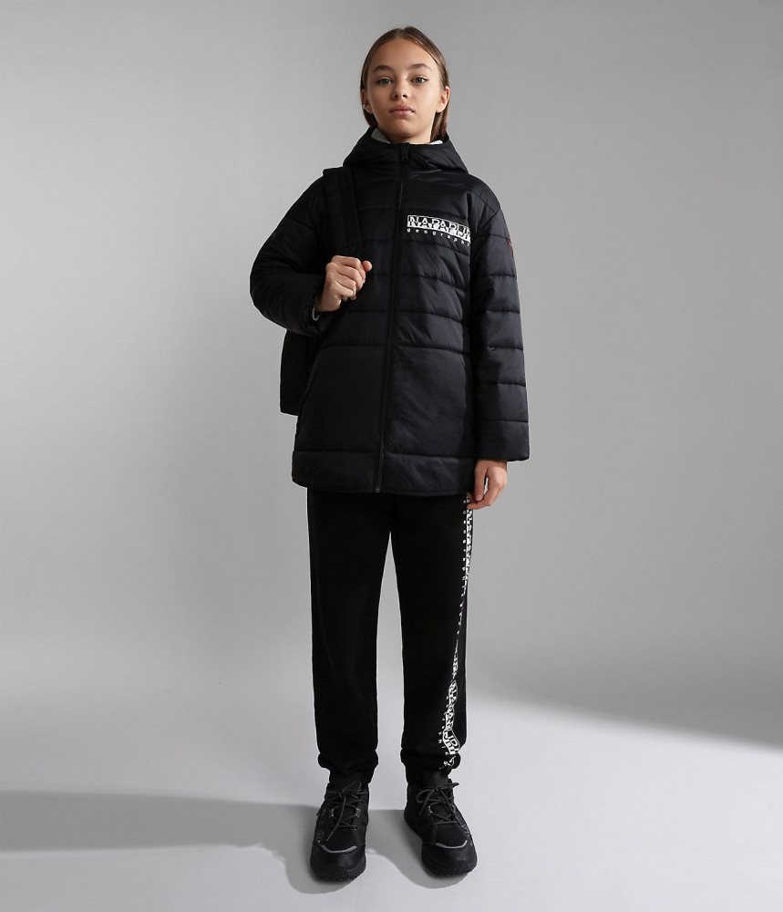 Napapijri Verna Puffer Jacket (4-16 YEARS) Puffer Jas Kinderen Zwart | LVYBSWR-29