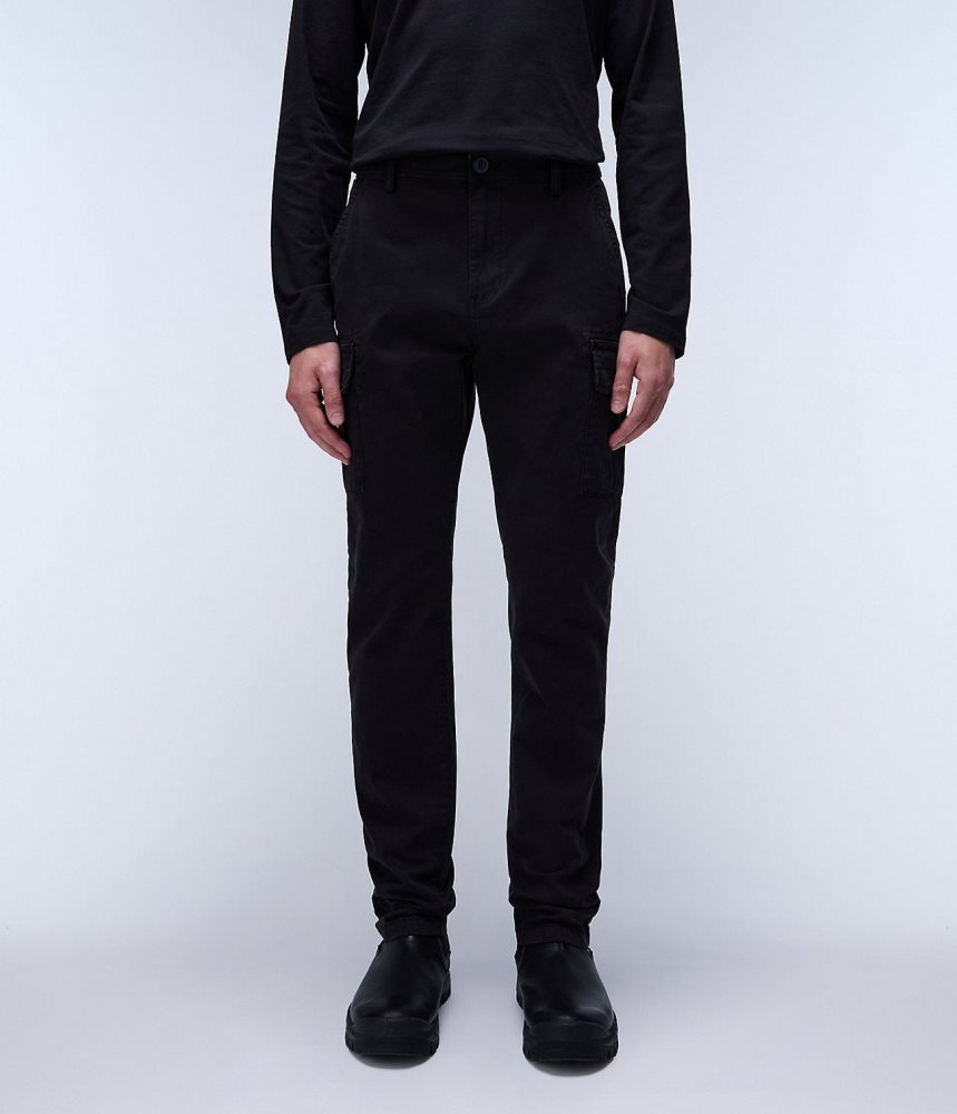 Napapijri Yasuni Cargo Trousers Cargo Broek Heren Zwart | WFHTEXA-54