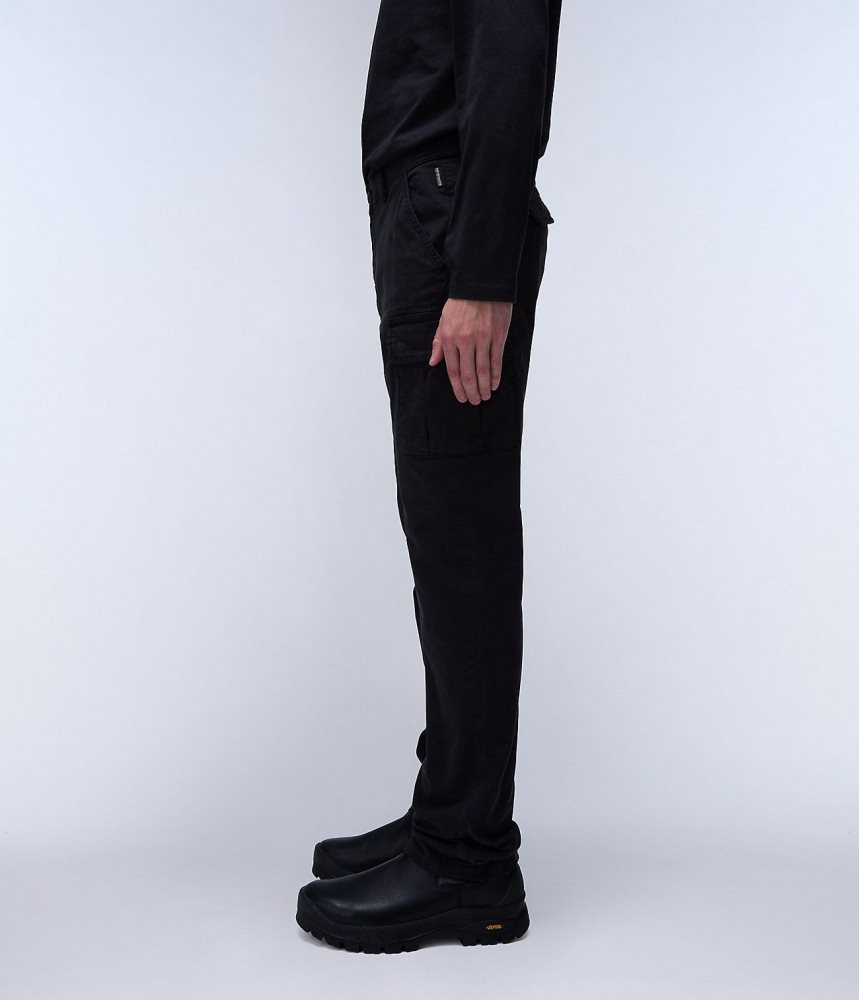 Napapijri Yasuni Cargo Trousers Cargo Broek Heren Zwart | WFHTEXA-54