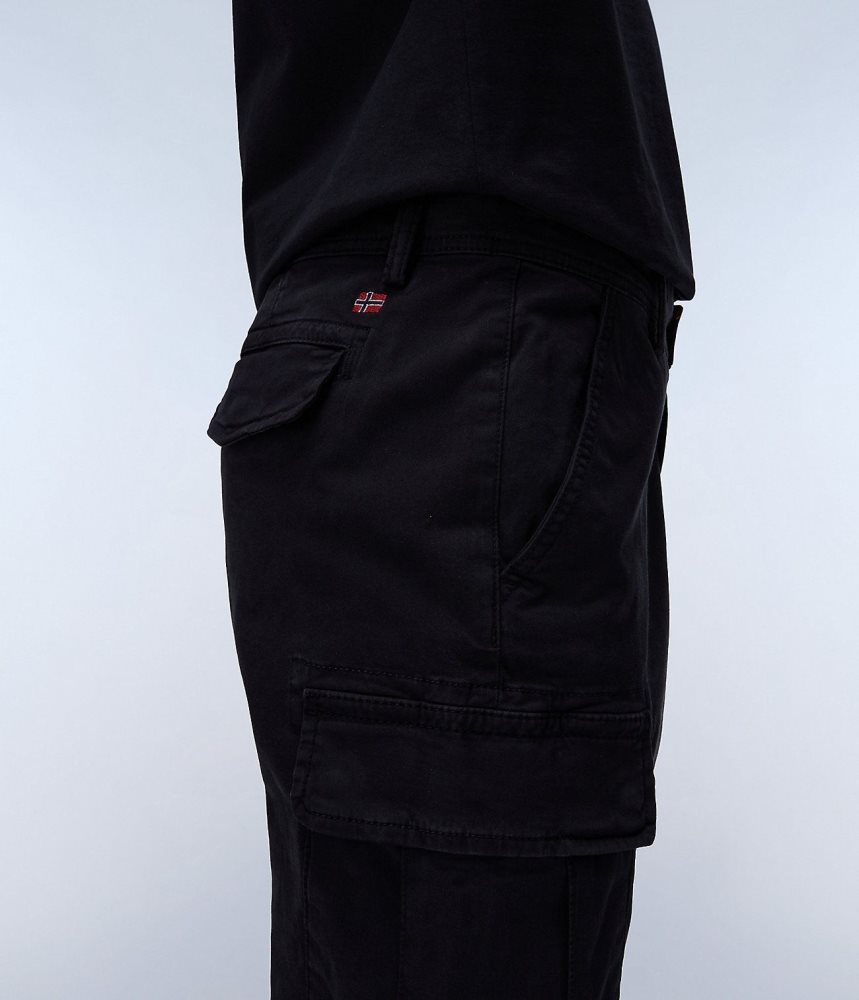 Napapijri Yasuni Cargo Trousers Cargo Broek Heren Zwart | WFHTEXA-54