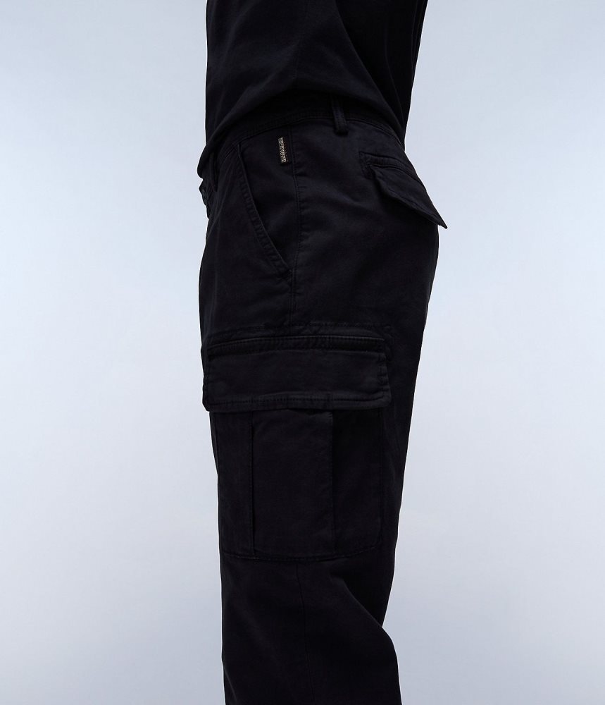 Napapijri Yasuni Cargo Trousers Cargo Broek Heren Zwart | WFHTEXA-54