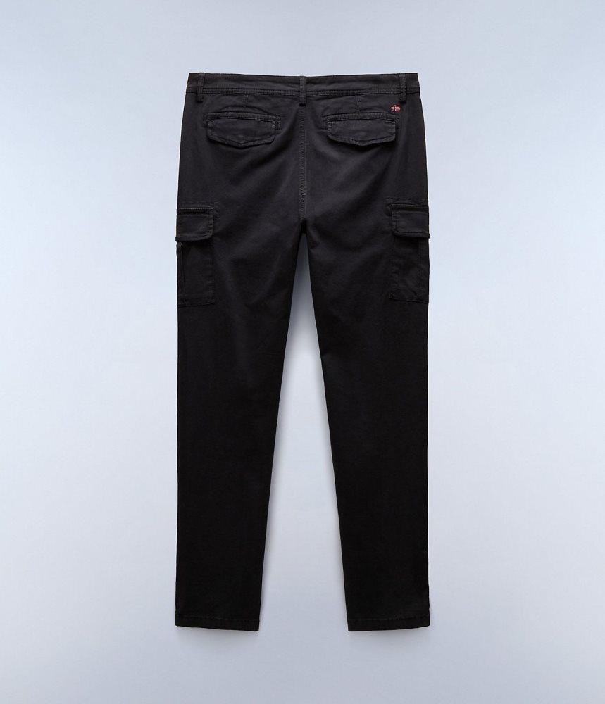 Napapijri Yasuni Cargo Trousers Cargo Broek Heren Zwart | WFHTEXA-54