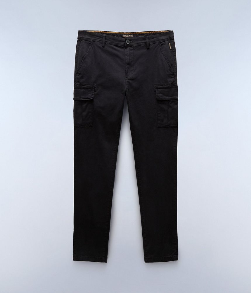 Napapijri Yasuni Cargo Trousers Cargo Broek Heren Zwart | WFHTEXA-54