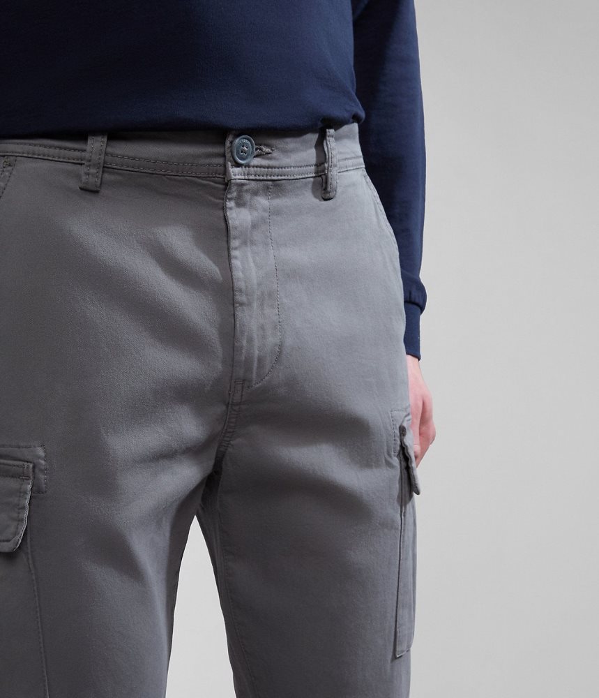 Napapijri Yasuni Cargo Trousers Cargo Broek Heren Grijs | VOWPTAZ-70