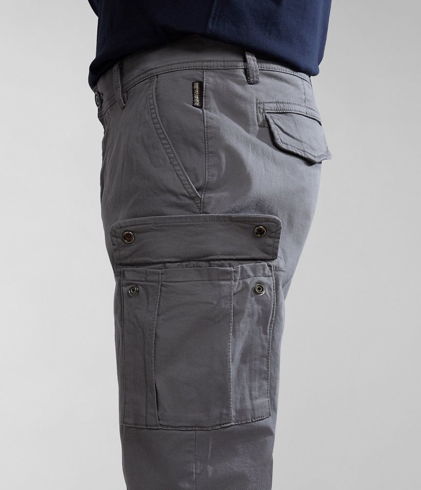 Napapijri Yasuni Cargo Trousers Cargo Broek Heren Grijs | VOWPTAZ-70