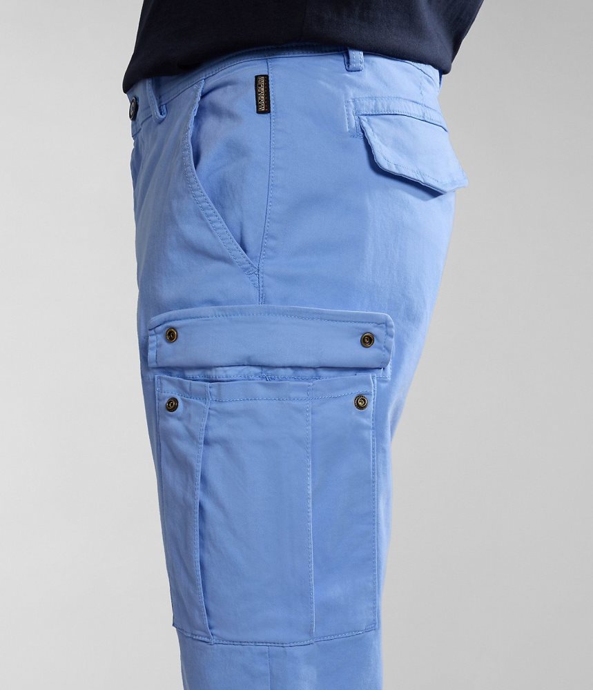 Napapijri Yasuni Cargo Trousers Cargo Broek Heren Blauw Bloemen | OVEZLIR-48